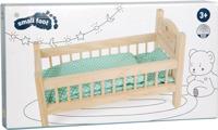 Small Foot - houten poppenbed natuurlijk met beddengoed, 4ldg. - thumbnail
