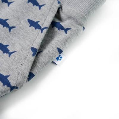 Kindershorts met trekkoord 140 gemleerd lichtgrijs