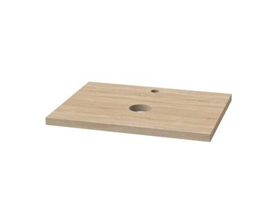 Wasblad Tiger S-line Met Uitsparingen 60 cm Licht Eik