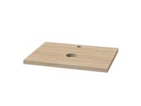 Wasblad Tiger S-line Met Uitsparingen 60 cm Licht Eik - thumbnail
