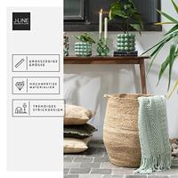 J-Line Plaid gebreid - polyester - lichtgroen - 160 x 130 cm - thumbnail