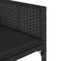 11-delige Tuinset met kussens poly rattan zwart - thumbnail