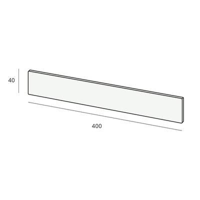 Novaboard stonelook eindkap vlak - 400 mm Opaalgrijs
