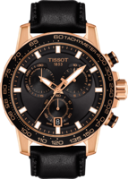 Horlogeband Tissot T1256173605100 / T600044986 Leder Zwart 22mm - thumbnail