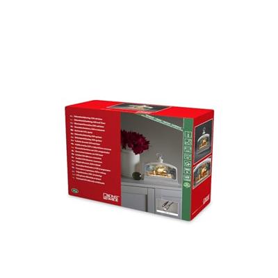 Konstsmide 4290-200 LED-lantaarn Kerstman met dieren Warmwit LED Wit Watergevuld, Timer