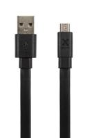 Xtorm Flat USB to Micro USB cable (3m) Black - thumbnail