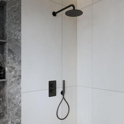 Inbouw Regendouche Set Boss & Wessing Colorato met Handdouche en Wanduitloop Mat Zwart Boss & Wessing Inbouw Regendouche Set Boss & Wessing Colorato met Handdouche en Wanduitloop Mat Zwart Boss & Wessing