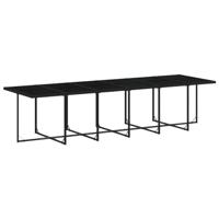 13-delige Tuinset met kussens poly rattan zwart - thumbnail