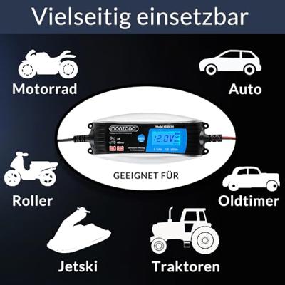Acculader voor opladen of druppelladen van 6V en 12V loodzuuraccu Acculader voor opladen of druppelladen van 6V en 12V loodzuuraccu