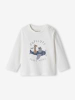 Decoratief T-shirt babyjongen ecru - thumbnail