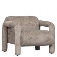 WOOOD Fauteuil 'Lenny' Structure Velvet, kleur Zand - thumbnail