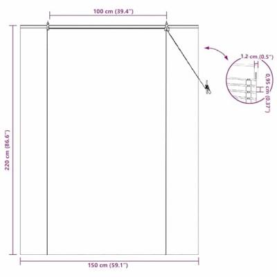 Raamrolgordijnen & Schaduwdoeken Licht Bruin 150 x 220 cm