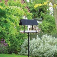 Esschert Design Voedertafel op pin Antraciet|wit design - thumbnail