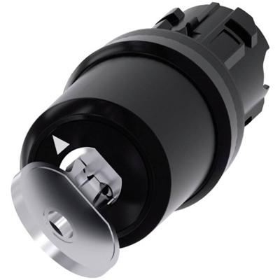 Siemens 3SU10005JF010AA0 3SU1000-5JF01-0AA0 Sleutelschakelaar Kunststof frontring Sleutel Zwart, Zilver 1 x 90 ° 1 stuk(s)