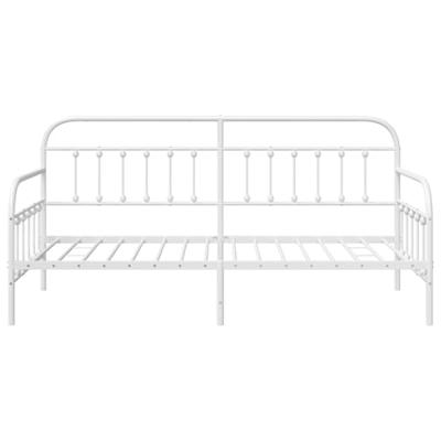 Bedframe voor een daybed met hoofdeinde Wit 100 x 190 cm Staal