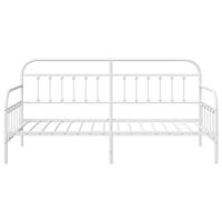 Bedframe voor een daybed met hoofdeinde Wit 100 x 190 cm Staal - thumbnail