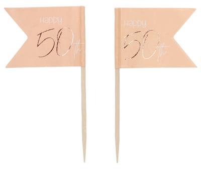 Prikkers 50 Jaar Elegant Blush - 36 Stuks