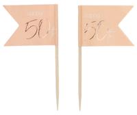 Prikkers 50 Jaar Elegant Blush - 36 Stuks - thumbnail
