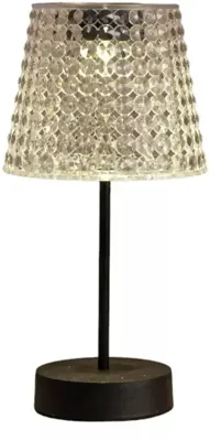 Anna's Collection Solar tafellamp transparant 26 x 12,5 cm