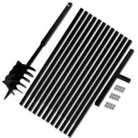 Grondboor met handvat 180 mm en verlengstukken 13 m (staal) - thumbnail