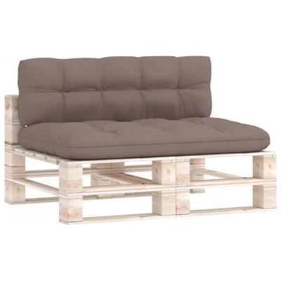 vidaXL Bankkussens pallet 2 st taupe