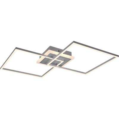 LED Plafondlamp Vierkant 35.5W RGBW Dimbaar met Afstandsbediening Titaan