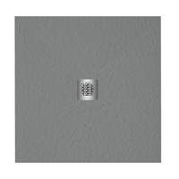 ZEZA Grade douchevloer - 90x90cm - antislip - antibacterieel - mineraalmarmer - vierkant - mat cemento (grijs) 400000000000019499 - thumbnail