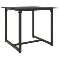 3-delige Loungeset met kussens poly rattan zwart - thumbnail