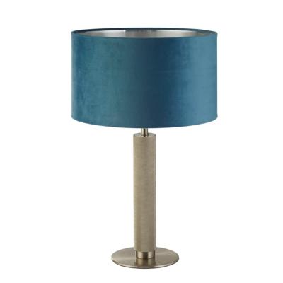Searchlight TafellampLondon goud met blauwe kap - EU65721TE