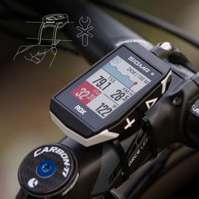 Sigma rox 11.1 evo gps zw/wit standaard stuurhouder + usb-c laadkabel - thumbnail