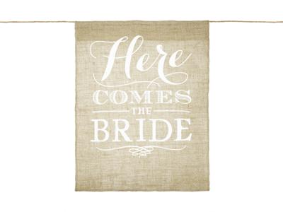 Bruiloft Vlag &apos;Here Comes The Bride&apos;