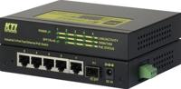 KTI Networks KSD-541-HP Fast Ethernet Switch | Unmanaged | PoE+ | 4x 10/100 Mbps | 1x combo RJ-45/SFP | RJ-45 - thumbnail