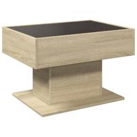 Salontafel met LED 70x50x45 cm bewerkt hout sonoma eikenkleurig - thumbnail