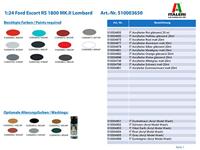 Italeri 3650 Ford Escort RS 1800 MK.II Lombard Auto (bouwpakket) 1:24 - thumbnail