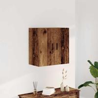 Wandkast 60x31x60 cm bewerkt hout oud houtkleurig - thumbnail