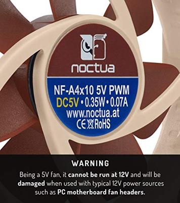 Noctua NF A4x10 5V PWM Computer behuizing Ventilator 4 cm Bruin