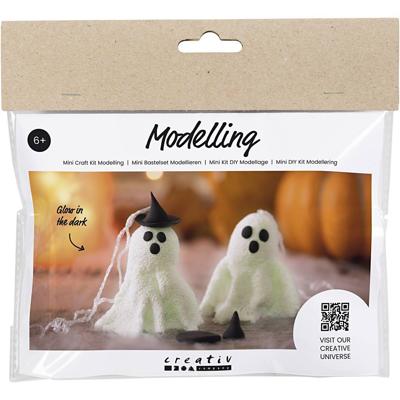 Creativ Company Mini hobbyset boetseren, spookje, 1 doos Creativ Company Mini hobbyset boetseren, spookje, 1 doos