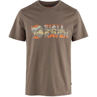 Fjallraven Multicolor Logo T-shirt Heren Suede Brown L