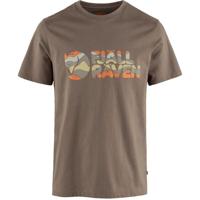 Fjallraven Multicolor Logo T-shirt Heren Suede Brown L - thumbnail
