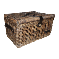 Picknickmand bakkersmand maat L, Bruin (47 x 36 x 26 cm) - thumbnail