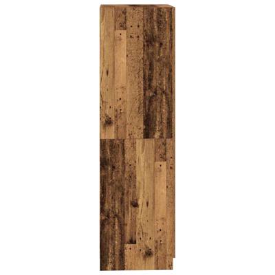 Kledingkast 80x52x180 cm bewerkt hout oud houtkleurig