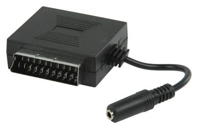 21p scart adapter 0.2m zwart