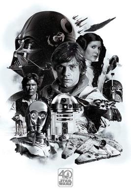 Poster Star Wars - 40th Anniversary Montage 61x91,5cm Poster Star Wars - 40th Anniversary Montage 61x91,5cm