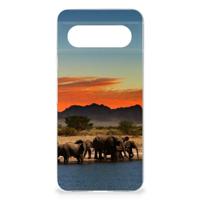 Google Pixel 8 | TPU Hoesje | Olifanten - thumbnail