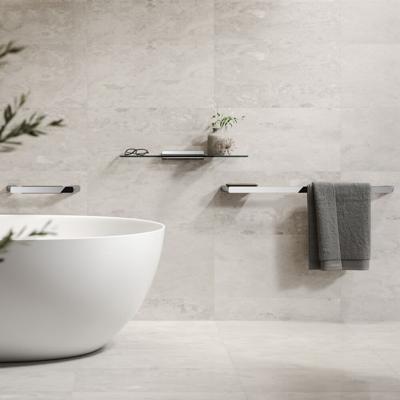 Planchet Geesa Shift Chroom Met Transparant Glas 60 cm Planchet Geesa Shift Chroom Met Transparant Glas 60 cm