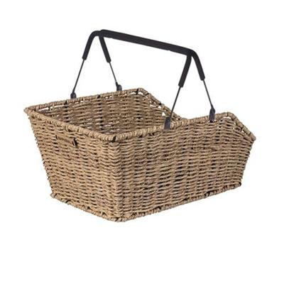 Basil cento rattan look mik - fietsmand - achterop - inclusief mik systeem - bruin