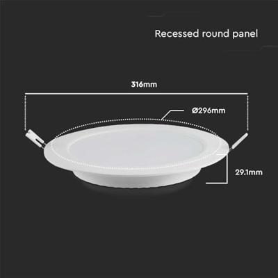V-TAC 7867 LED-inbouwpaneel Energielabel: F (A - G) 24 W Warmwit Wit