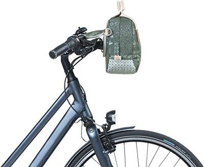 Basil bohème city bag - groene hand-, schouder- en stuurtas - 8l - waterafstotend - trendy bohemien print