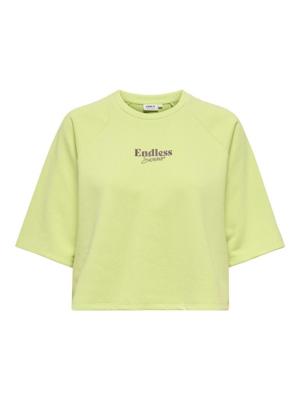 Only Onlcora S/s Print O-neck Ub Swt 15347037 Sweater 4992002 Lime Sherbet Endless Exotic