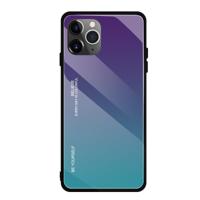 Voor iPhone 11 gradiënt kleur glas geval (donker paars) - thumbnail